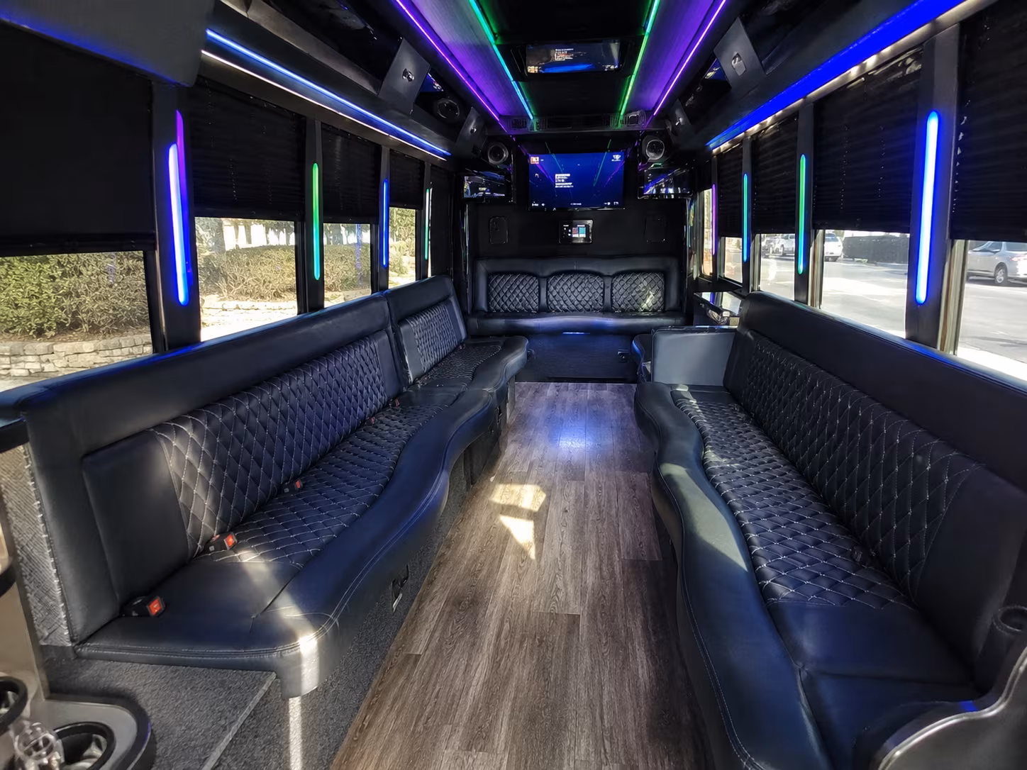 north port 15 passenger party bus interior