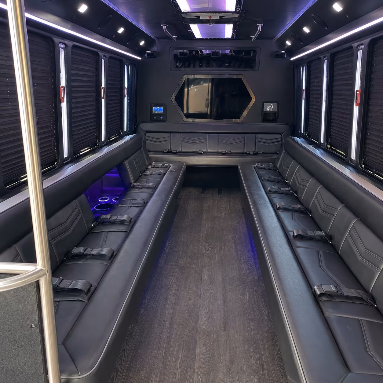 north port 18 passenger party bus interior