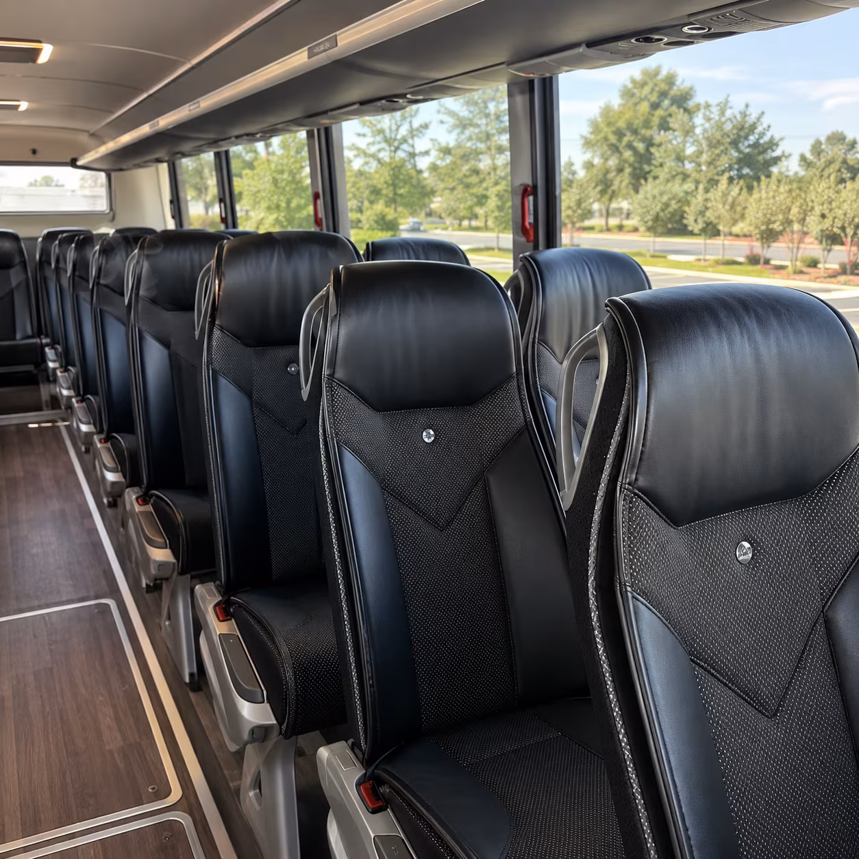north port 45 passenger charter bus interior