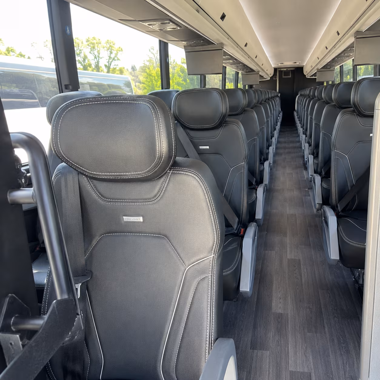 north port 47 passenger charter bus interior