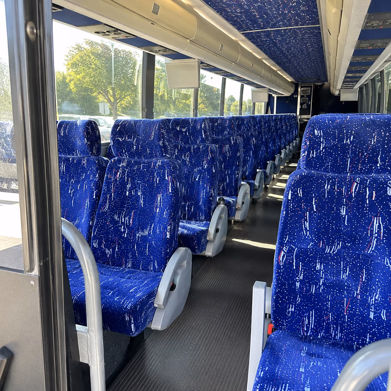 north port 50 passenger charter bus inside