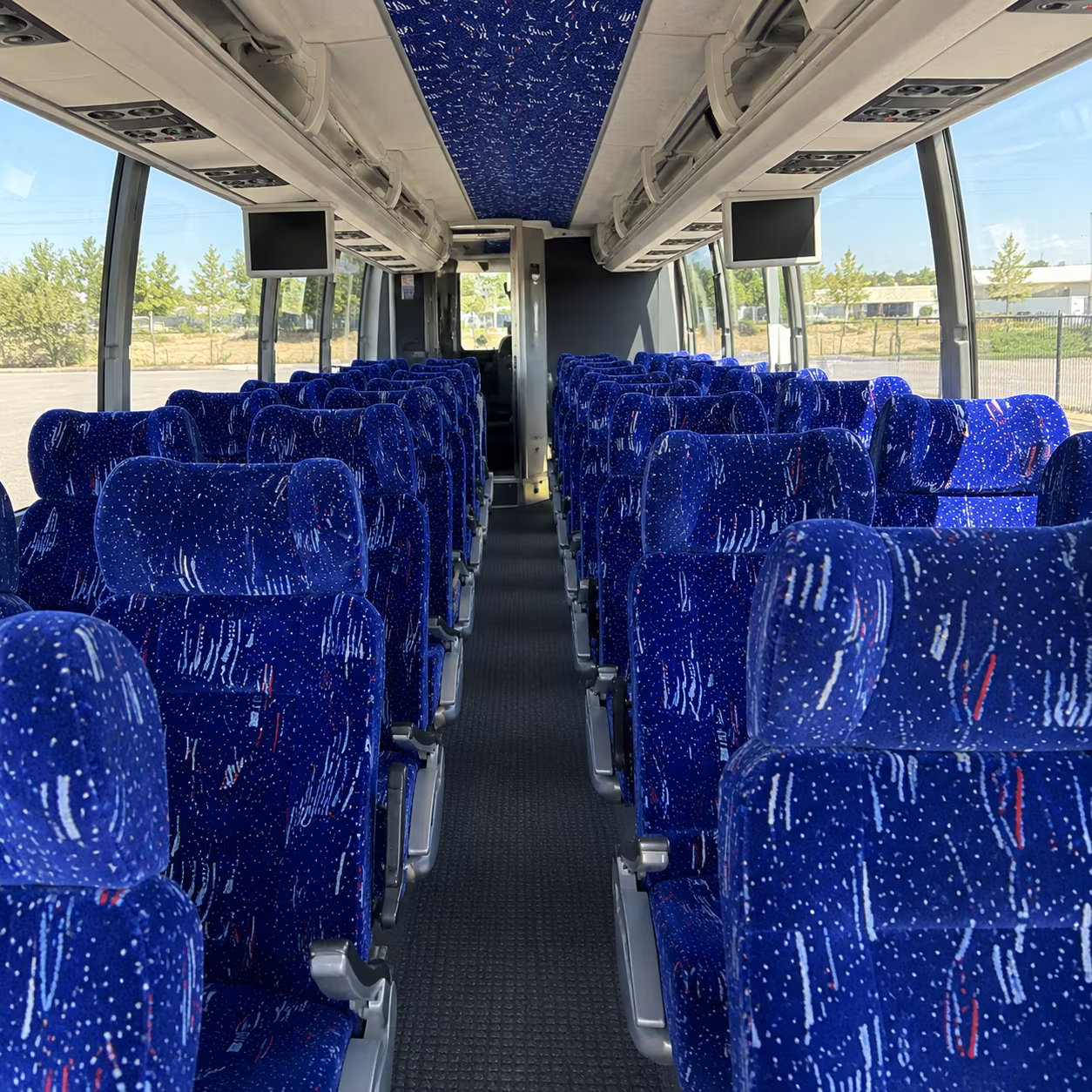 north port 54 passenger charter bus interior