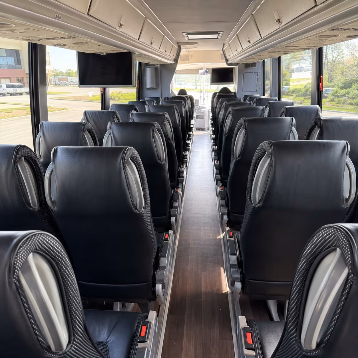 north port 56 passenger charter bus inside