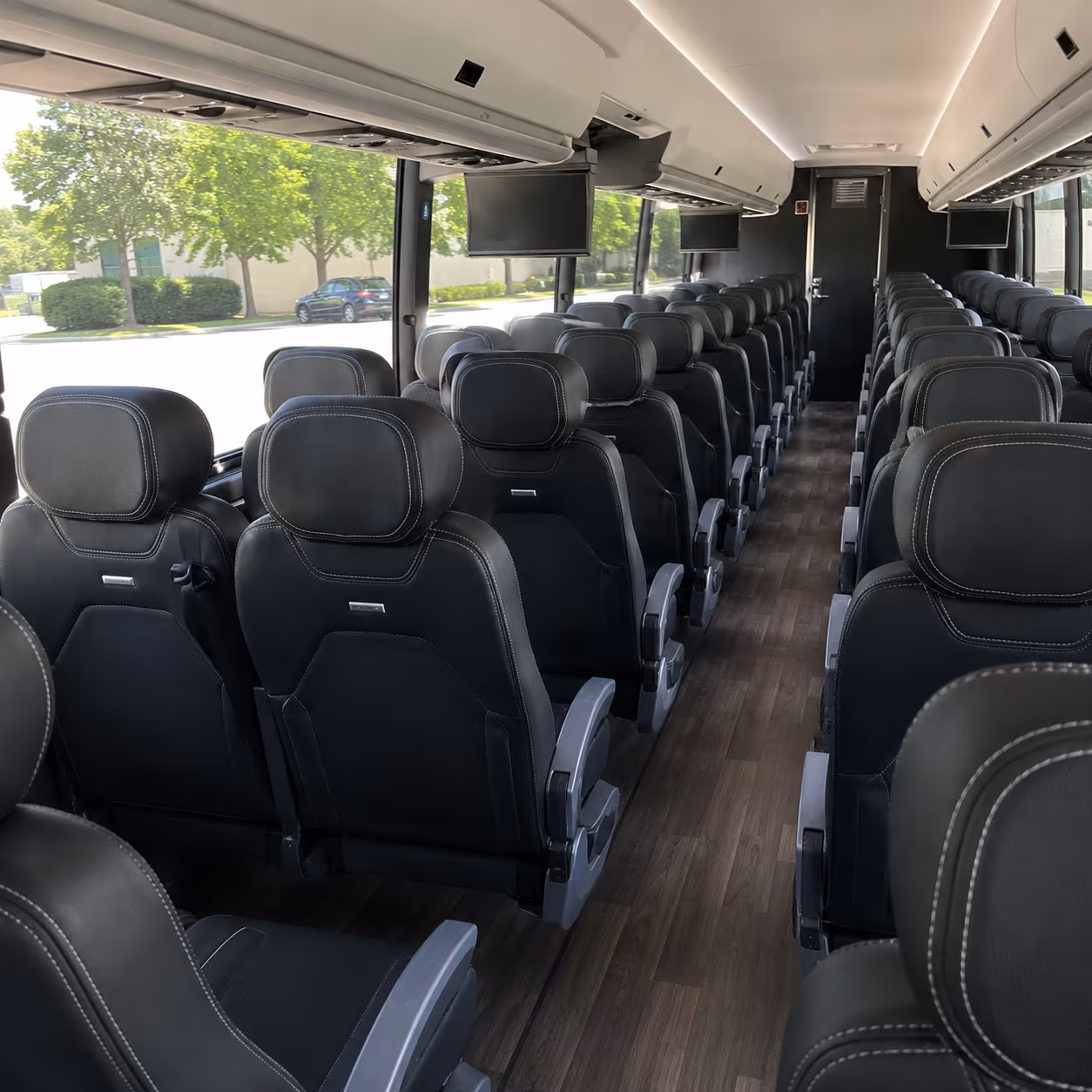 north port 56 passenger charter bus interior